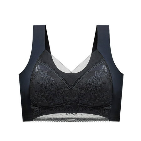Fsqjgq Womens Underwear Wireless Bras for Women Strapless Push Up Bra New Posture Correcting Bra Wireless Bra Comfortable Full Back Cover Plus Size Bra Push Up Bras Seamless Push Up Bras Corsets