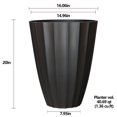 thumbnail image 4 of 16" Tall Fluted Planter, Bronze, 4 of 5