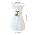 thumbnail image 3 of Plastic Flower Vase Faux Rattan Texture Lightweight Waterproof Decorative Accent for Bedroom Living Room Kitchen Indoor Outdoor Use, 3 of 7