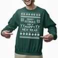 thumbnail image 2 of Ugly Christmas Sweater, Xmas Holiday Mens Womens, Funny Santa Sweatshirt, Merry Fitmess Happy New Year Christmas Sweater, 2 of 5