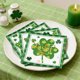 thumbnail image 5 of Vajilla desechable para fiesta temática de San Patricio con diseño de trébol, platos de papel de 18 y 23 cm, vasos de papel y pañuelos, juego de platos de papel con temática de fiesta, vajilla desecha, 5 of 6
