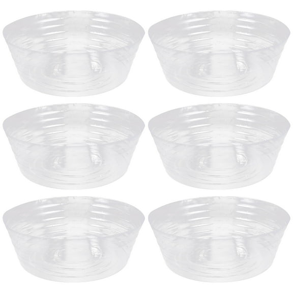 Phenofice 6pcs Flower Pot Saucers Indoor Gardening Pot Liner Transparent Protect Floor For Outdoor