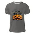 thumbnail image 4 of Handshe Men's Halloween Graphic Round Neck Short Sleeve T-Shirt - Stylish Blouse, 4 of 5