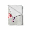 thumbnail image 2 of Saying Soft Flannel Fleece Throw Blanket, Spring Lettering with Rainbow Fog Like Ombre Colored Romantic Modern Image Print, Cozy Plush for Indoor and Outdoor Use, 50" x 70", Multicolor, by Ambesonne, 2 of 6