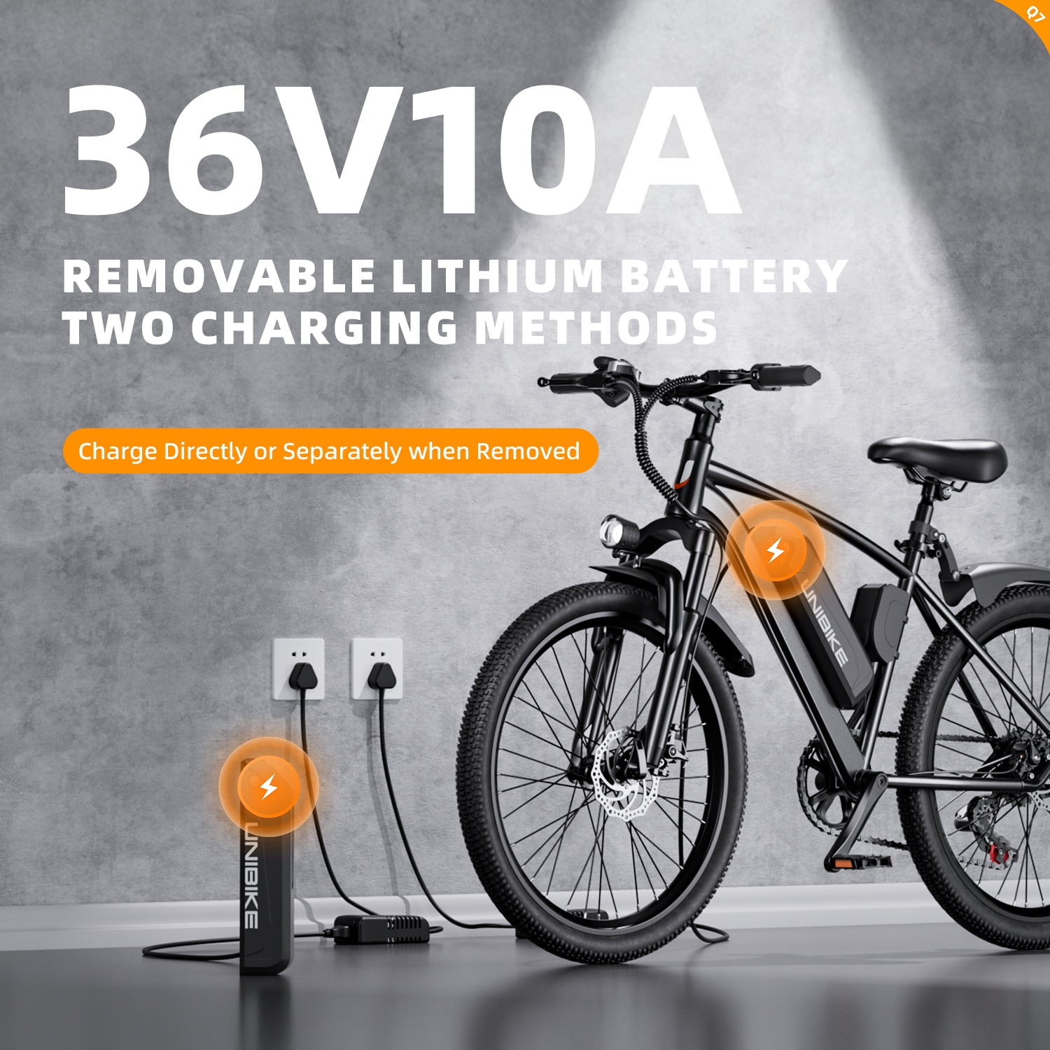 26" Adult Electric Bicycle E-Bike, 748W Motor up to 60 Mile Range, 22MPH Max Speed, 36V 10Ah Removable Battery, 7-Speed, Disc Brakes & NFC Unlock, Mountain E-Bike for Commuting