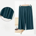 thumbnail image 2 of JGGSPWM Women's Wide Leg Modal Soft Pajamas Pants Comfy Elastic Waist Loose Knee Lenght Pjs Bottom Lounge Sleepwear Green XL, 2 of 5