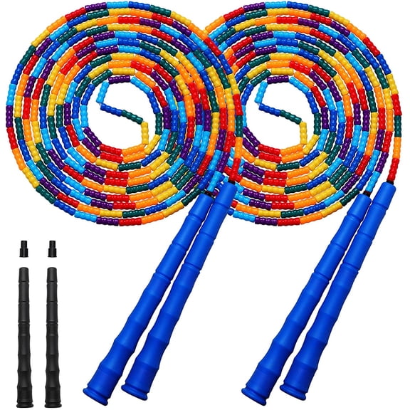 ouble utch Jump Rope Long Jump Rope 16 FT 1 Pack/2 Pack, Ajustable Soft Beae iy Jump Rope for Kis Ault Long Enough for 5-6 Jumpers