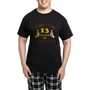 CafePress - Funny 13Th Birthday For Boys Men's Dark Pajamas - Men's Dark Loose Fit Cotton Pajama Set