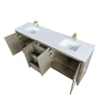 thumbnail image 3 of Lafarre 80 in W Rustic Acacia Double Vanity, Cultured Marble Top & Faucet Set, 3 of 6