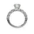 thumbnail image 2 of 1.00 Carat Round Shaped Natural Diamond Wonderful Solitaire with Accents Bridal Ring for her in Solid 14K White Gold Size 7, 2 of 8