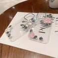 thumbnail image 4 of iPhone 13 Pro Max Rhinestone Case, Cute 3D Glitter Sparkle Bling Luxury Shiny Crystal Diamond Camellia Protective Case Cover for Girls Women for iPhone 13 Pro Max 6.7'' 2021, 4 of 8