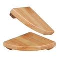 thumbnail image 2 of Dayesque 2-Pack Natural Wood Corner Wall Shelves with Curved Design and Multiple Display Levels for Home Decor Storage, 2 of 9
