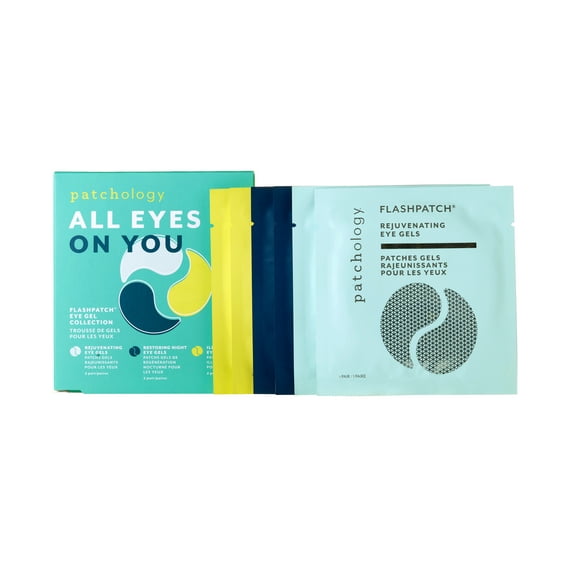Patchology Flashpatch Eye Gel All Eyes On You Under Eye and Face Mask Skin Care Kit, 6 Count