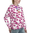 thumbnail image 6 of Daiia Orchids Flowers Pattern Women's Fashion Hoodies & Sweatshirts with Kangaroo Pocket Hooded Sweatshirt with Eye-catching Drawstrings-Large, 6 of 7