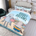 thumbnail image 3 of Sueños de robot Conjunto de sábanas temático, trío de piezas, cómodo y amigable con la piel, diseño único, regalo de decoración para el hogar para familiares, amigos y fans,140cm *210cm, 3 of 6