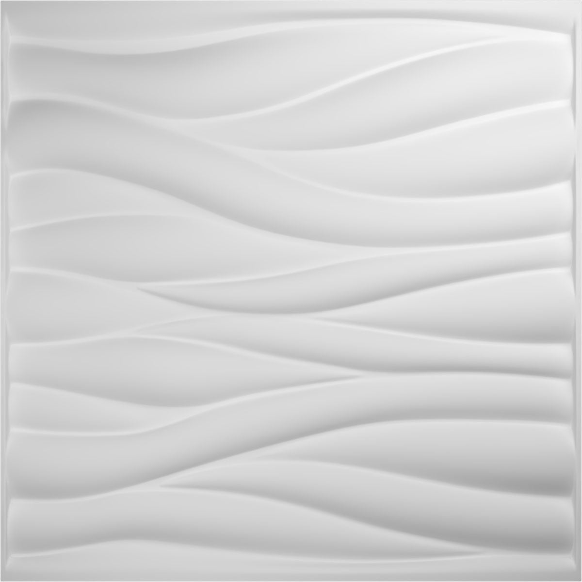Ekena Millwork 19 5/8"W x 19 5/8"H Ripple EnduraWall Decorative 3D Wall Panel (12-Pack for 32.1 Sq. Ft.)