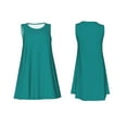 thumbnail image 7 of Rateoe Teal Pattern Women’s Sleeveless Dress,Casual Summer Dress,A-line Sleeveless Dress Versatile Summer Dress Stylish Day Dress, 7 of 7