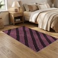 thumbnail image 2 of ODIKA Leopard Spotted Diagonal Cheetah Abstract Inspired Pink Print Refined Structured Non-Slip Low Profile for Guest Room, Lounge, Apartment, 2 of 7