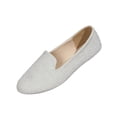 thumbnail image 2 of HTHLVMD V-Cut Slip-On Flats, Round Toe Everyday Flats, Womens Ballet Flats 2026 Pointed Toe Slip-On Dressy Flat Shoes Casual Lightweight Comfortable Business Work Loafer Shoes, Silver 8.5, 2 of 9