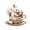 C, variant on POLISE Spaces Bunny in Teacup with Flowers 2D Acrylic Easter Ornament for Tree, Wall or Shelf, Pastel Egg & Floral Design, Spring Home Decor & Gift for Collectors