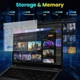thumbnail image 5 of Jumper 17.6" Windows 11 Laptop, 16GB DDR4 640GB Storage Laptop Computer, 4-Core Intel N95 Processor(Up to 3.4GHz), 100% sRGB, Backlit Keyboard, 1yr Office 365 Free, Black, 5 of 9