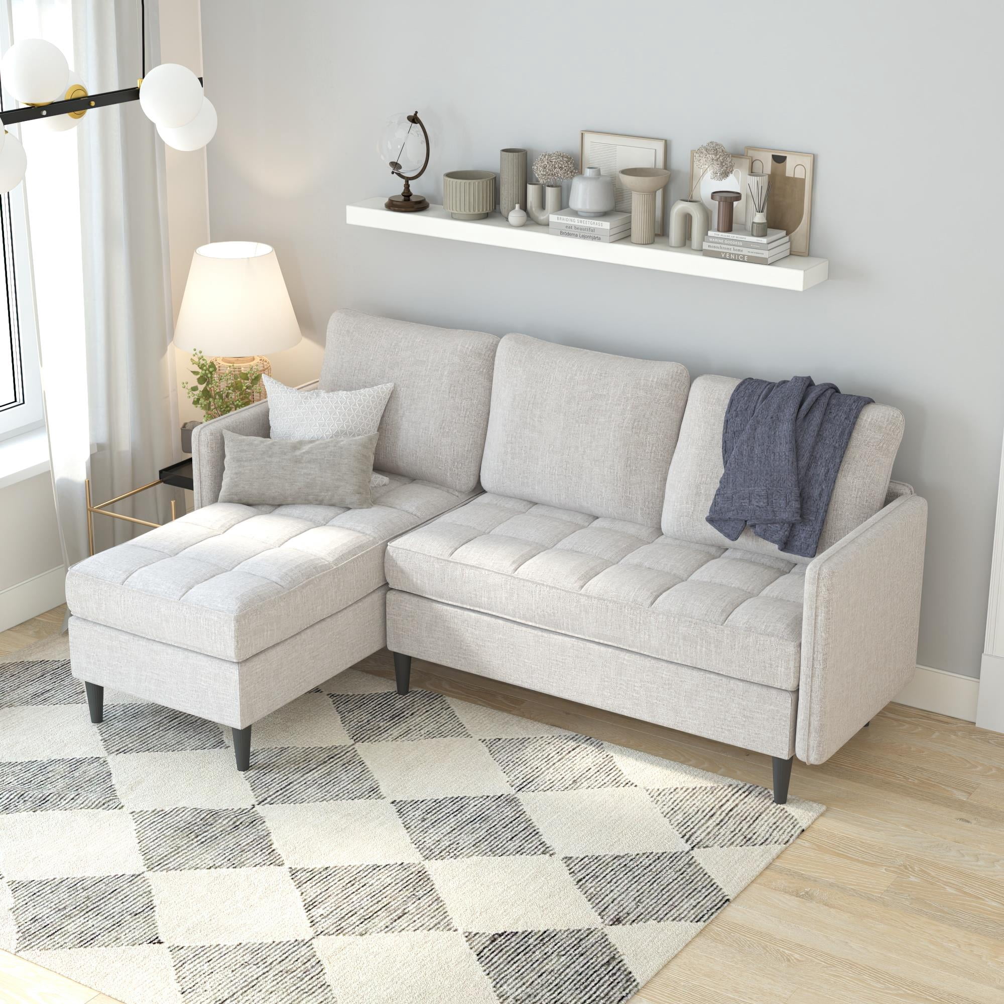 DHP Xandor Modular Sectional Sofa with Storage Chaise, Oat Linen