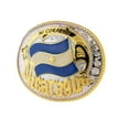 thumbnail image 3 of Nicaragua Country Flag Belt Buckle Central American Nation Gold Silver Metal New, 3 of 4