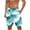 ZF Light Blue, variant on Horkkom Mens Swim Trunks Hawaiian Print Elastic Waist Drawstring Bathing Suit Summer Athletic Beach Shorts with Pockets XL