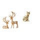 thumbnail image 1 of Escultura coleccionable de animal con forma de reno europeo para amantes de los gatos. Figura decorativa artística para chimenea y decoración del, 1 of 8