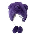 thumbnail image 2 of Wancir Cute Faux Fur Bear Ear Warm Hat with Earflaps Furry Animal Cap Winter Beanie Hat Windproof Cap Hat for Women Girls, 2 of 6
