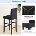 thumbnail image 5 of Stretch Bar Stool Covers, Soft Barstool Slipcover Elastic Spandex Furniture Chair Seat Cover with Elastic Bottom Dining Chair Covers Machine Washable for Living Room-Purple-Set of 2, 5 of 8