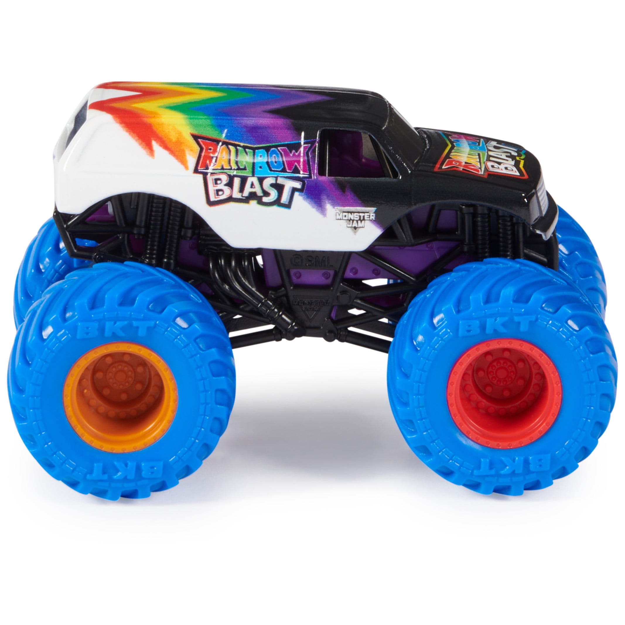 Monster Jam Rainbow Blast - 1:64 Scale Monster Trucks, Girl and Boy Toys