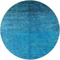 thumbnail image 1 of Ahgly Company Machine Washable Indoor Round Industrial Modern Deep Sky Blue Area Rugs, 3' Round, 1 of 7