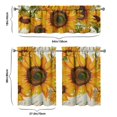 thumbnail image 6 of Floral Cottage Curtains 36 Inch Short - 3 Panel Vintage Farmhouse Set with Bohemian Botanicals, Rod Pocket Window Treatment for Country Kitchen Decor, 6 of 6