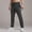 Dark Gray, variant on Men Casual Long Elastic Legging with Floral Print Waistband for Daily Wear Comfortable Sanitary Sweat Pant Men's Relaxed Fit passende