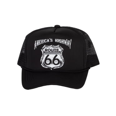 Men’s Vintage Hot Rod Trucker Hat – Snapback Baseball Cap, Black/White