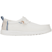 HEYDUDE Men Wally Craft Linen Slip-On Loafers White/Stone Grey, 8