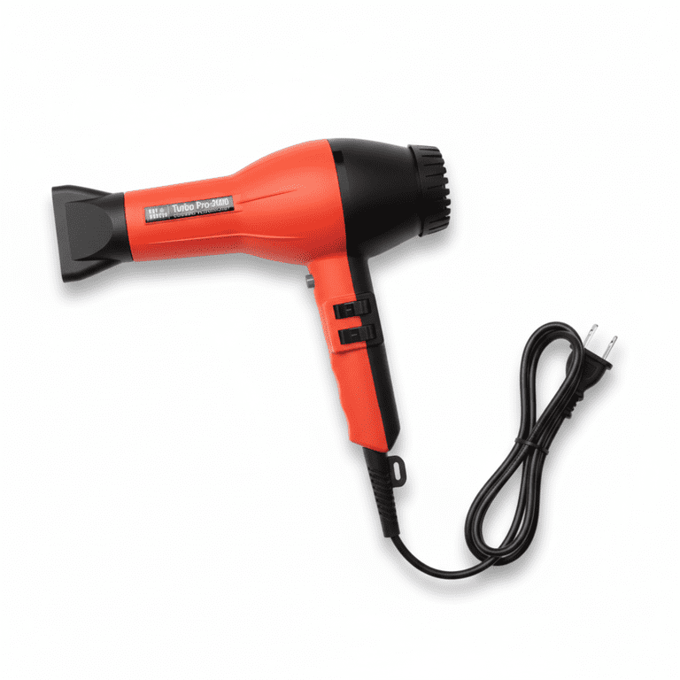 Hot & Hotter Turbo Pro2000 AC Hair Dryer, Red - Walmart.com