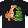 thumbnail image 4 of Inktastic Tyrannosaurus Rex Decorating Christmas Tree T-Shirt, 4 of 5