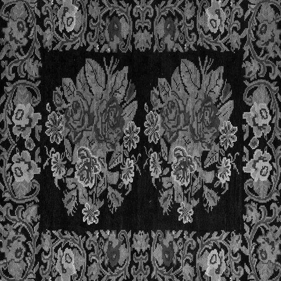 Ahgly Company Indoor Square Medallion Gray French Area Rugs, 3' Square