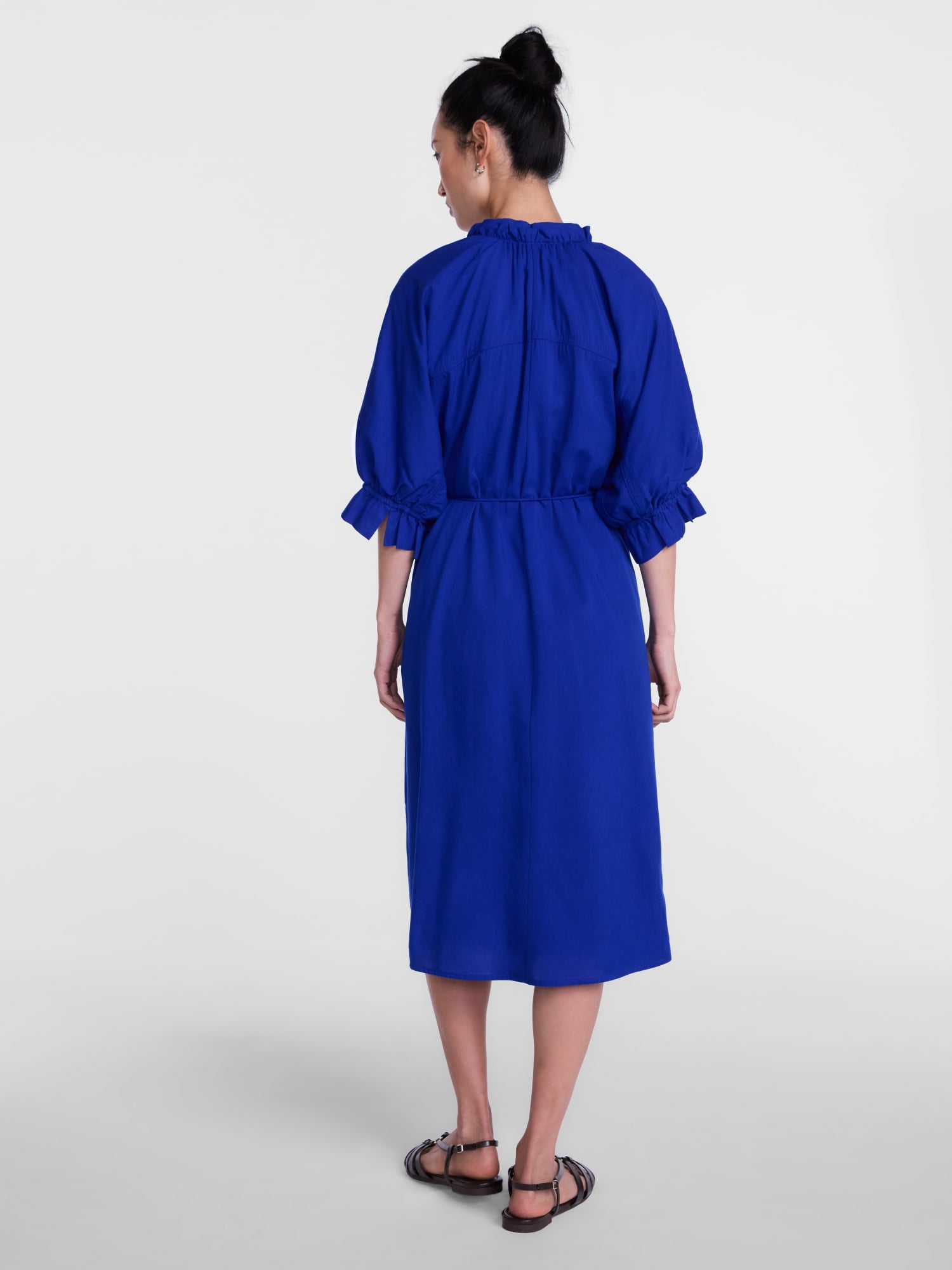 Scenario Women's and Women's Plus Midi Dress with Short Sleeves, Sizes XS-4X