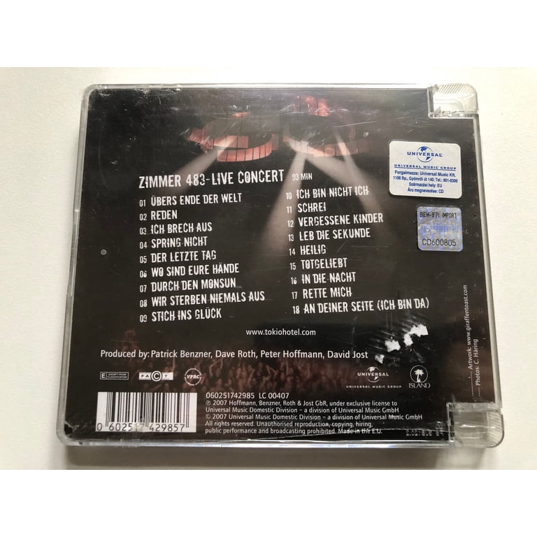 Tokio Hotel: Zimmer 483 - Live In Europe CD - Walmart.com