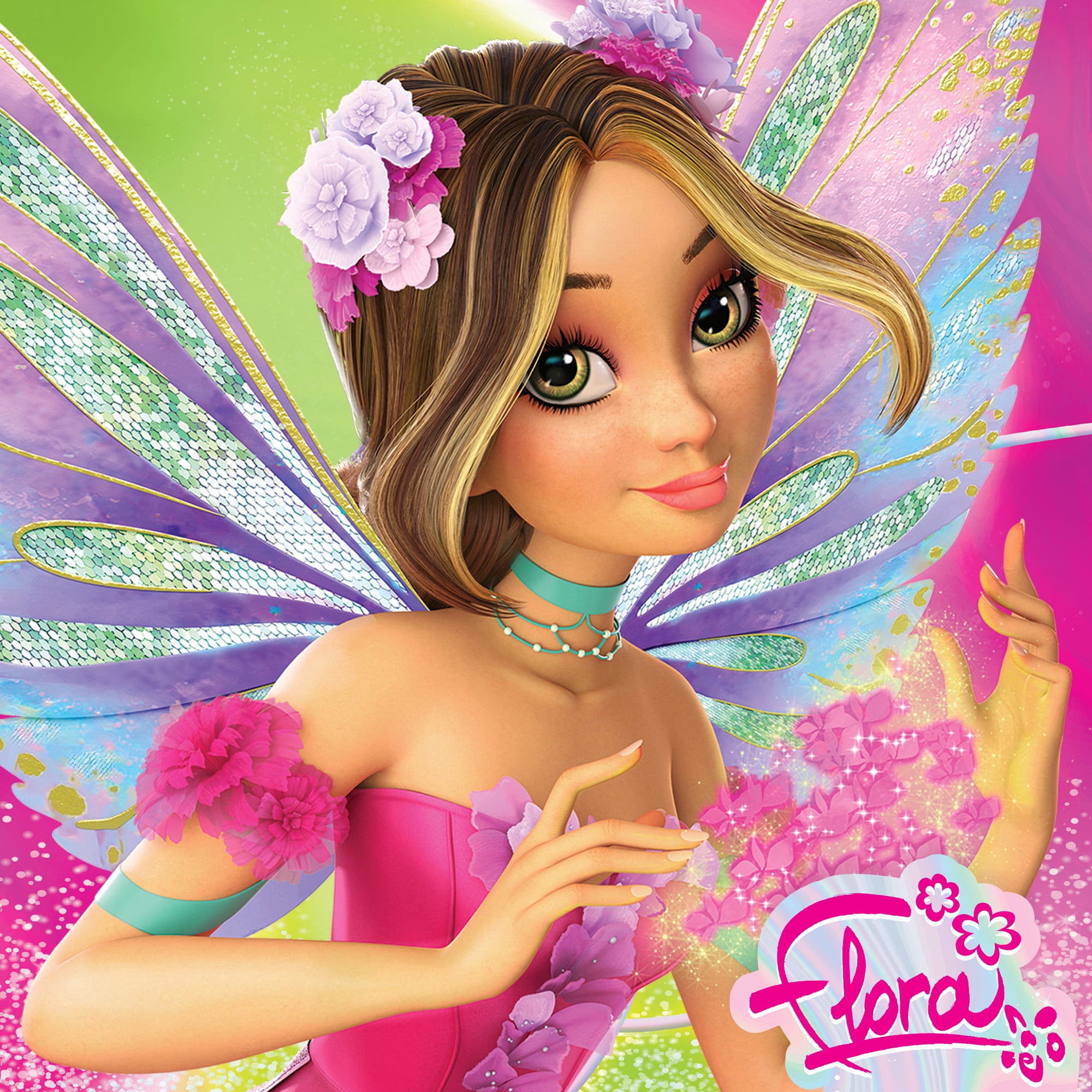 Winx Club Flora Fairy Wings Role Play Winx Club Flora My Size Fairy Wings Role Play Dress up for Girls 4+ by Playmates Toys