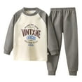 thumbnail image 1 of Ensemble de Pyjama en Coton pour Filles et Garçons, Haut à Manches Longues et Pantalon, 1 of 4
