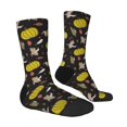 thumbnail image 2 of Goofa yellow Pumpkin Corn Printed Men's Crew Socks, Soft Durable Breathable Moisture-Wicking with Odor Control Cotton socks, 2 of 9