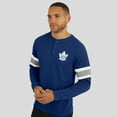 thumbnail image 4 of Men's Darius Rucker Collection by Fanatics Navy Toronto Maple Leafs Waffle-Knit Raglan Long Sleeve Henley T-Shirt, 4 of 6