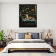 thumbnail image 6 of Mudket Framed Ready to Hang Jungle Leopard Canvas Wall Art, Vintage Dark Green Cheetah Print Room Decor, Animal Wall Art for Living Room Bedroom Office Modern House Decor - 40"L x 28"W, 6 of 10