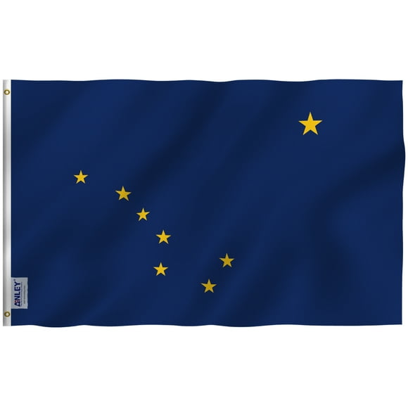 ANLEY Fly Breeze 3x5 Feet Alaska State Polyester Flag - Alaska AK State Flags