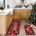 thumbnail image 5 of PONPRNGY 2 Pcs Christmas Kitchen Rugs and Mats for Floor Non Slip Backing Mat Merry Christmas Kitchen Decor Kitchen Rug Sets Xmas Decor, 5 of 7