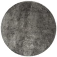 thumbnail image 2 of Safavieh Paris Shag Collection SG511 Handmade Silken Glam 2.5-inch Thick Area Rug, 3' x 3' Round, Silver, 2 of 2